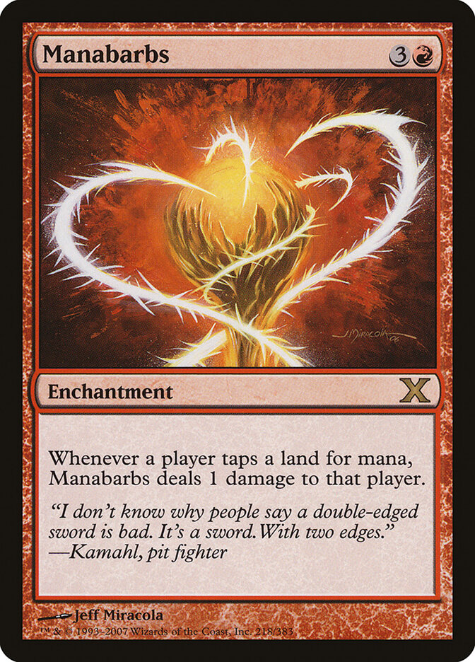 Manabarbs card front