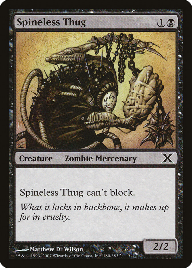 Spineless Thug card front