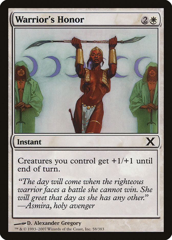 Warrior's Honor card front