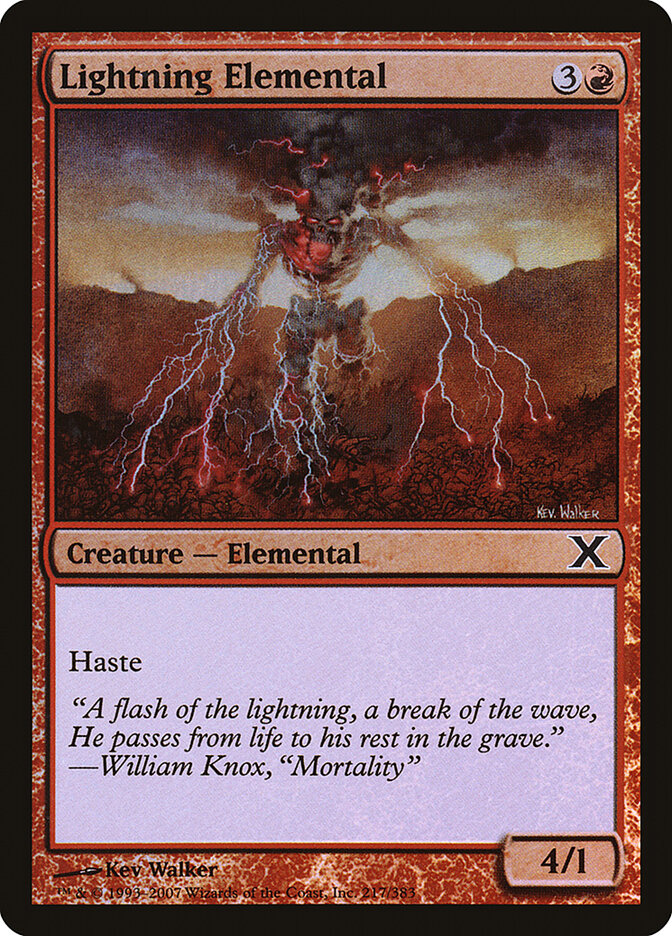 Lightning Elemental card front