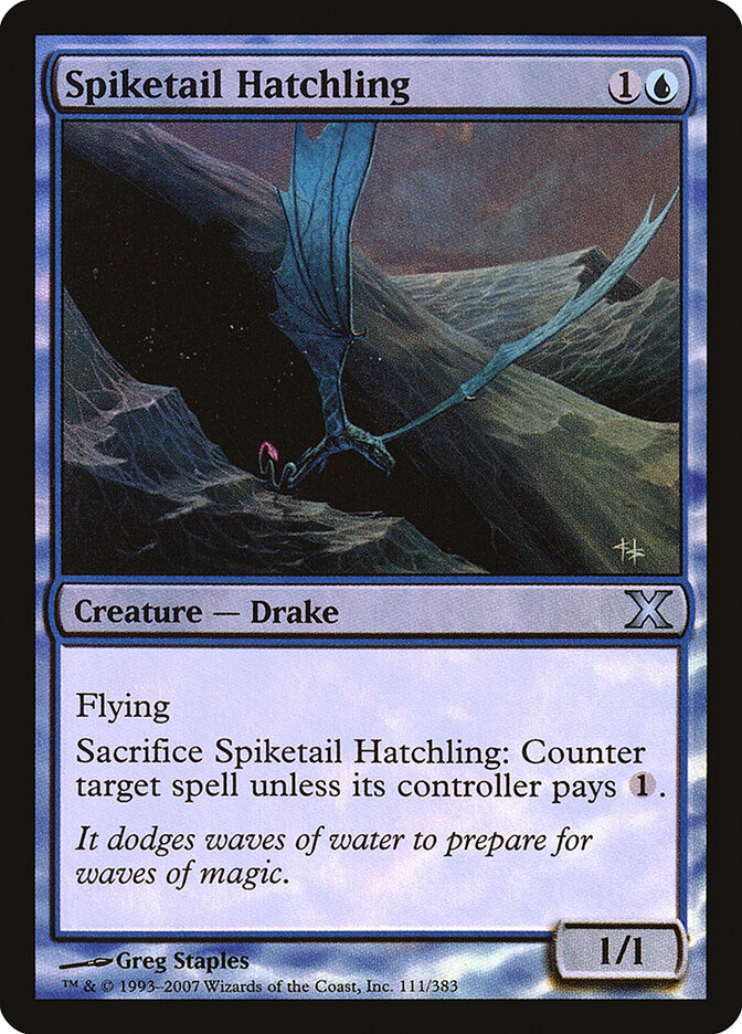 Spiketail Hatchling card front