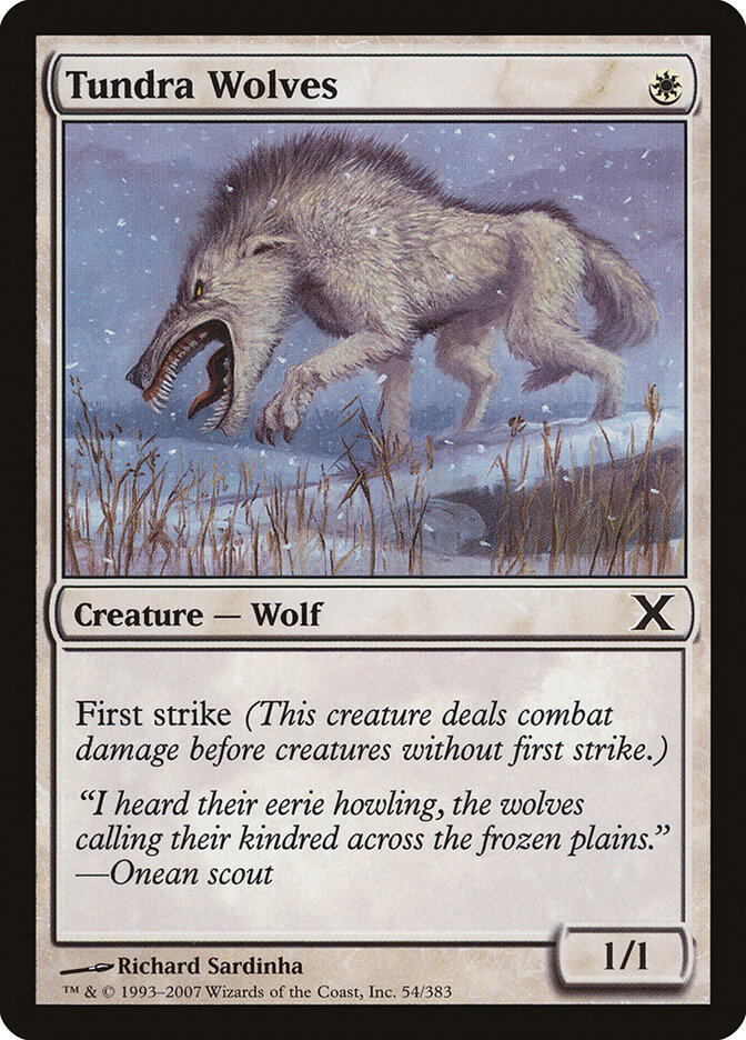 Tundra Wolves card front