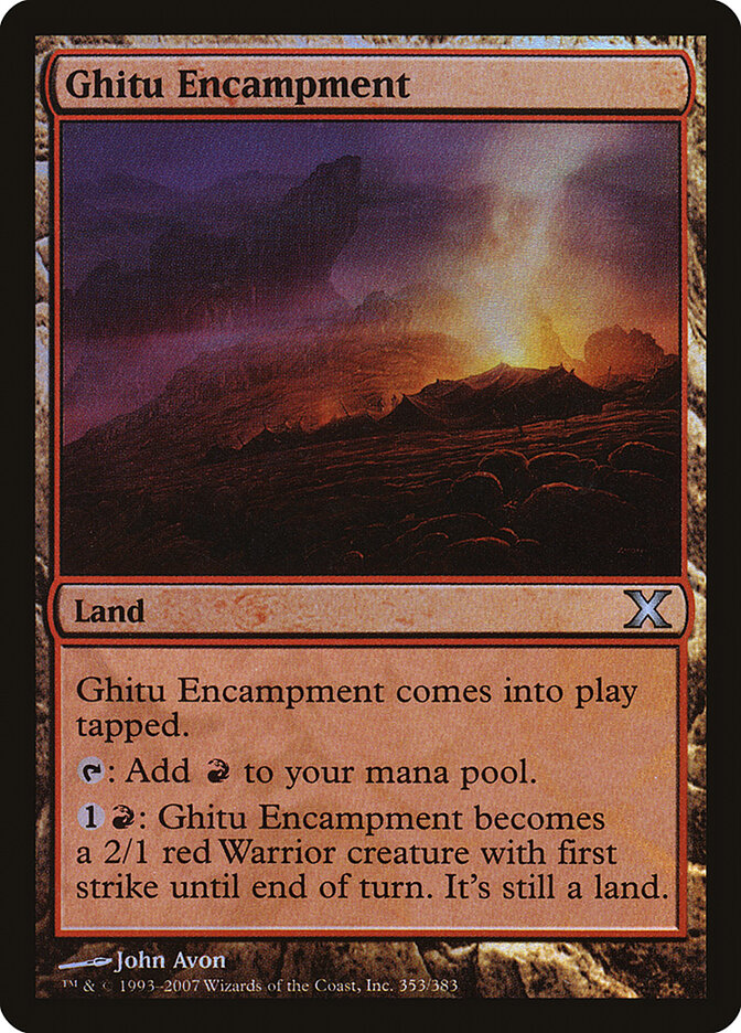 Ghitu Encampment card front