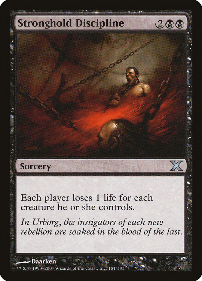 Stronghold Discipline card front