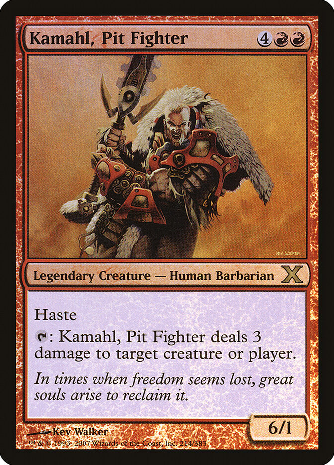 Kamahl, Pit Fighter card front