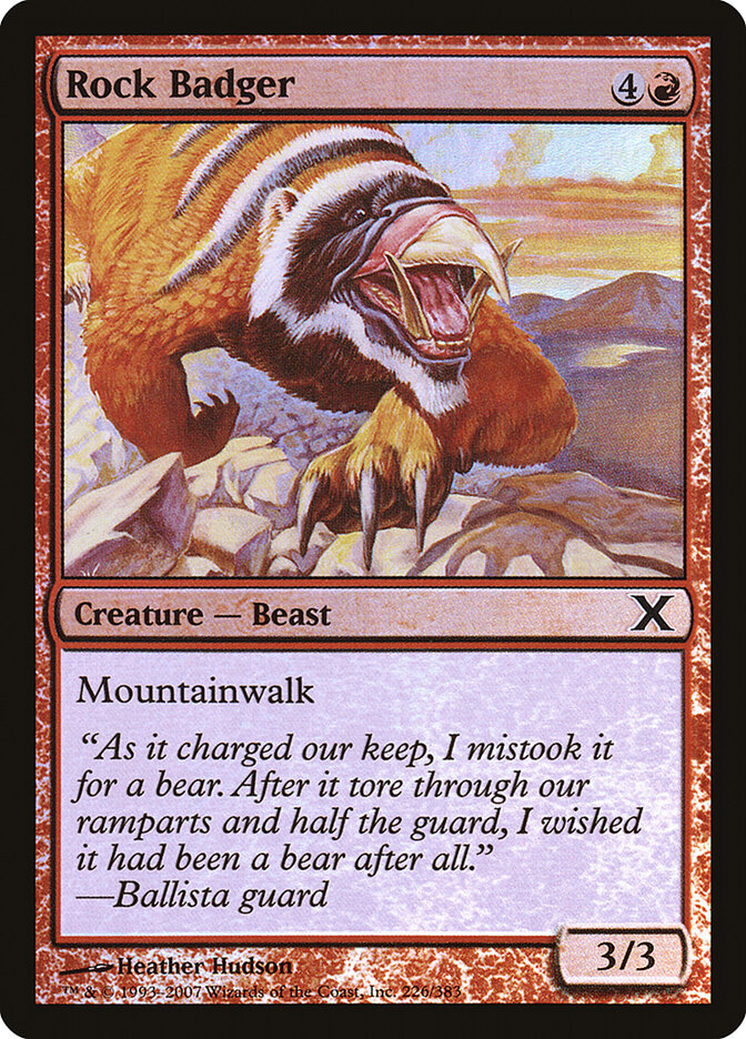 Rock Badger card front