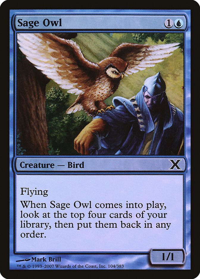 Sage Owl card front