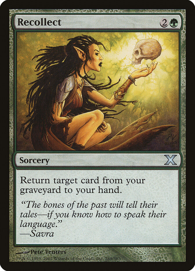 Recollect card front
