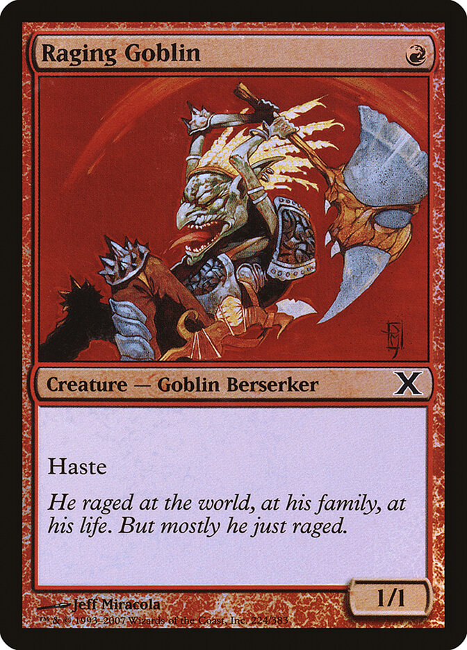 Raging Goblin card front