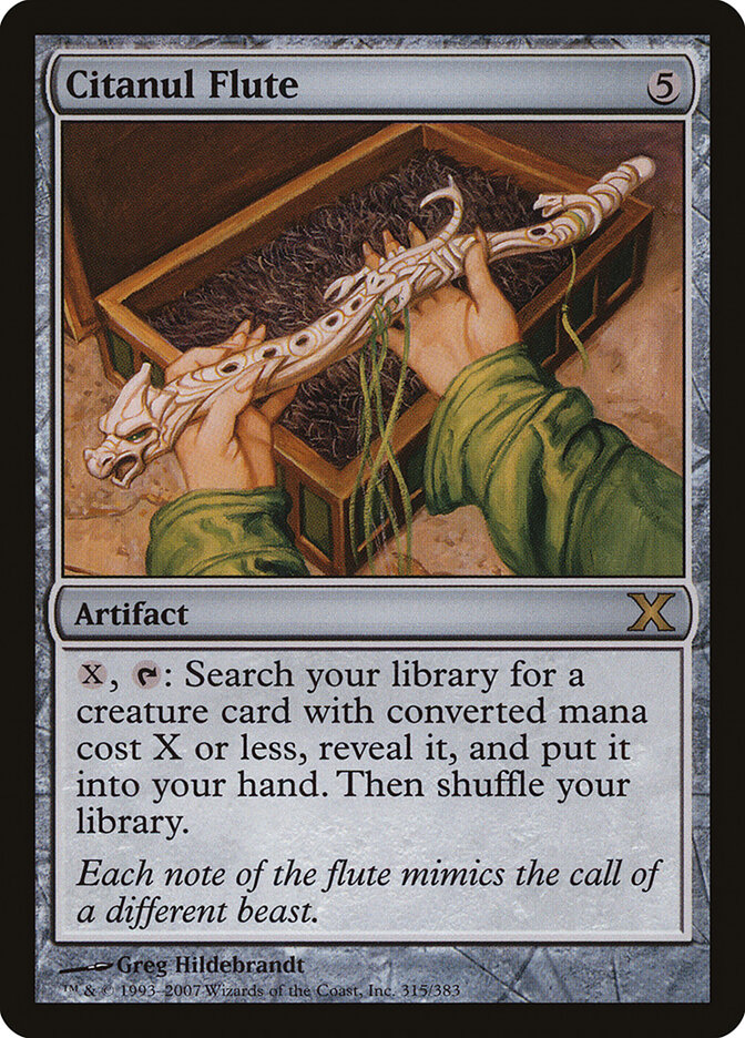 Citanul Flute card front
