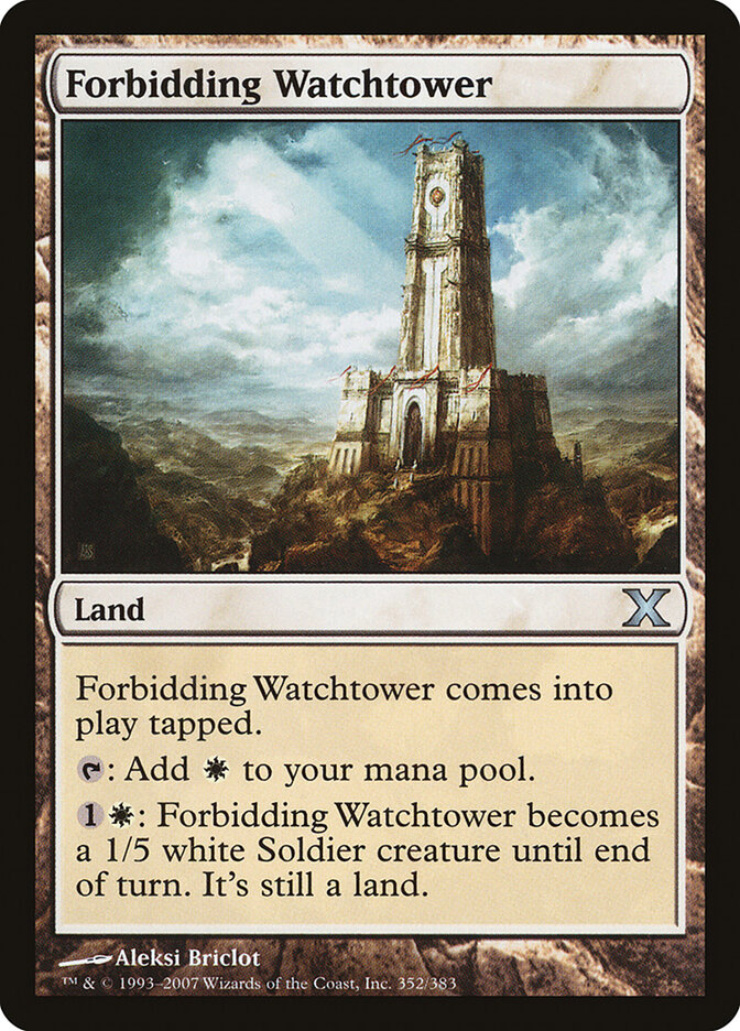 Forbidding Watchtower card front