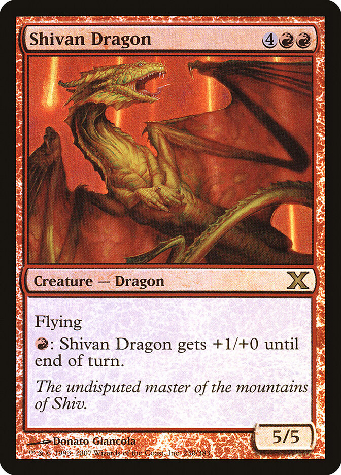 Shivan Dragon card front