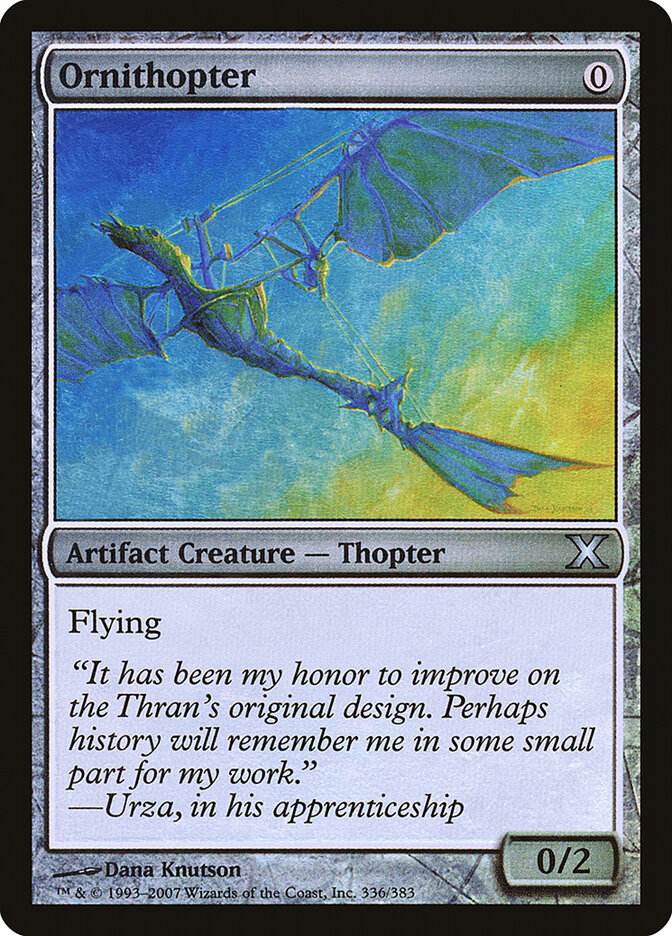 Ornithopter card front