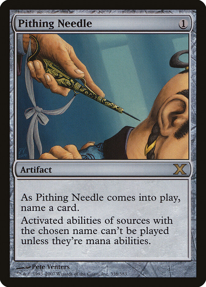 Pithing Needle card front