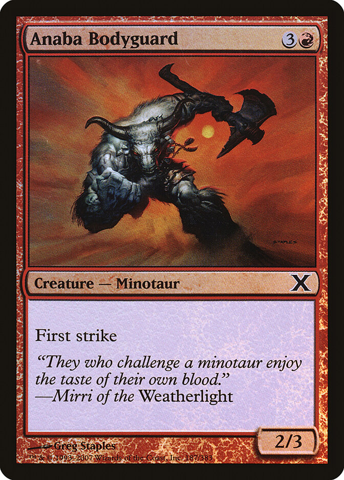 Anaba Bodyguard card front