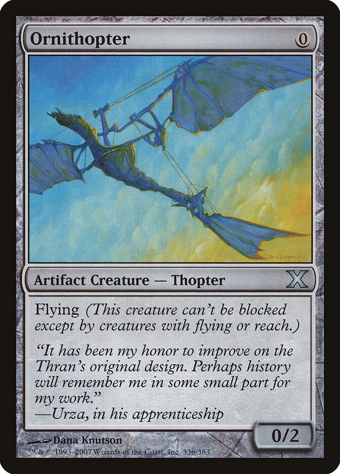 Ornithopter card front