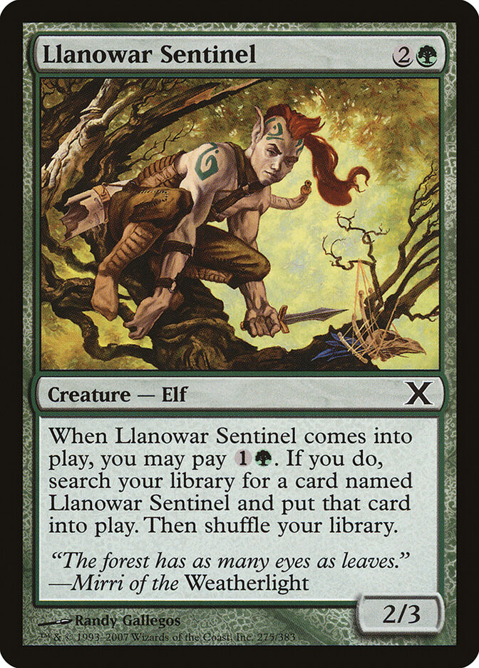 Llanowar Sentinel card front