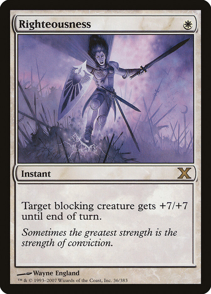 Righteousness card front