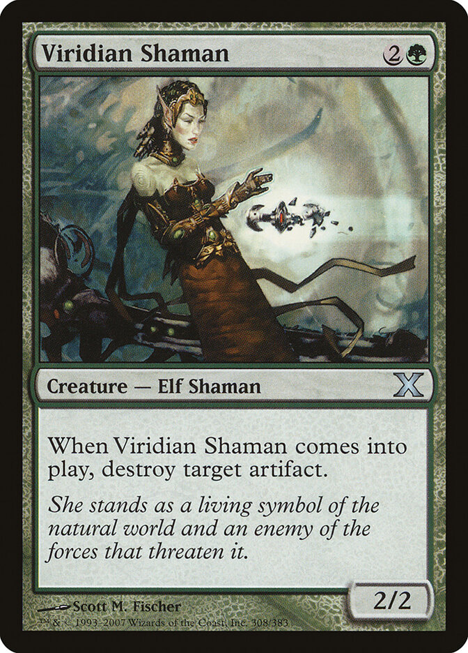 Viridian Shaman card front