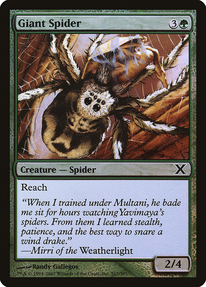 Giant Spider card front