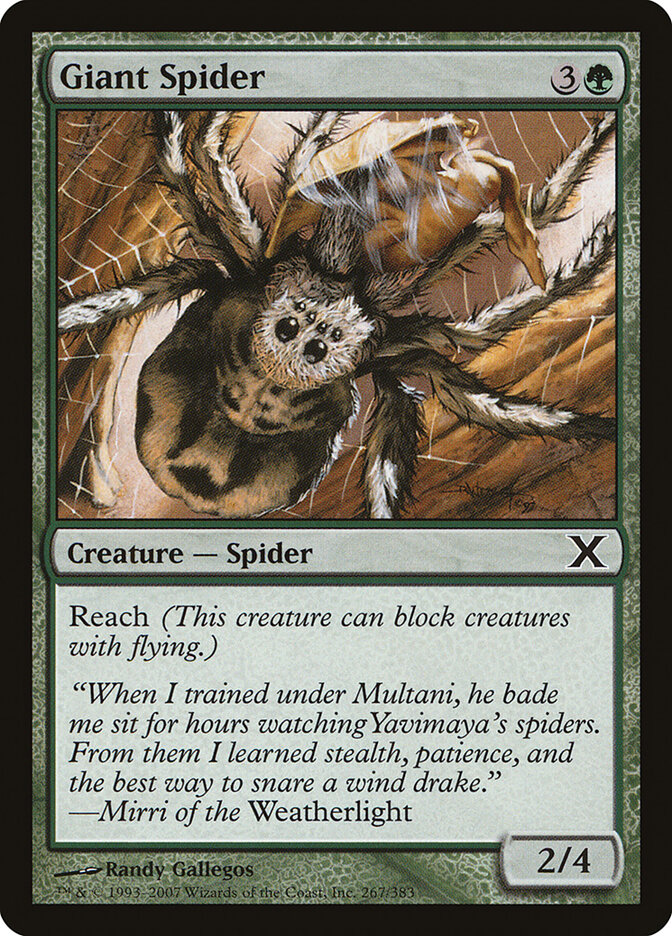 Giant Spider card front