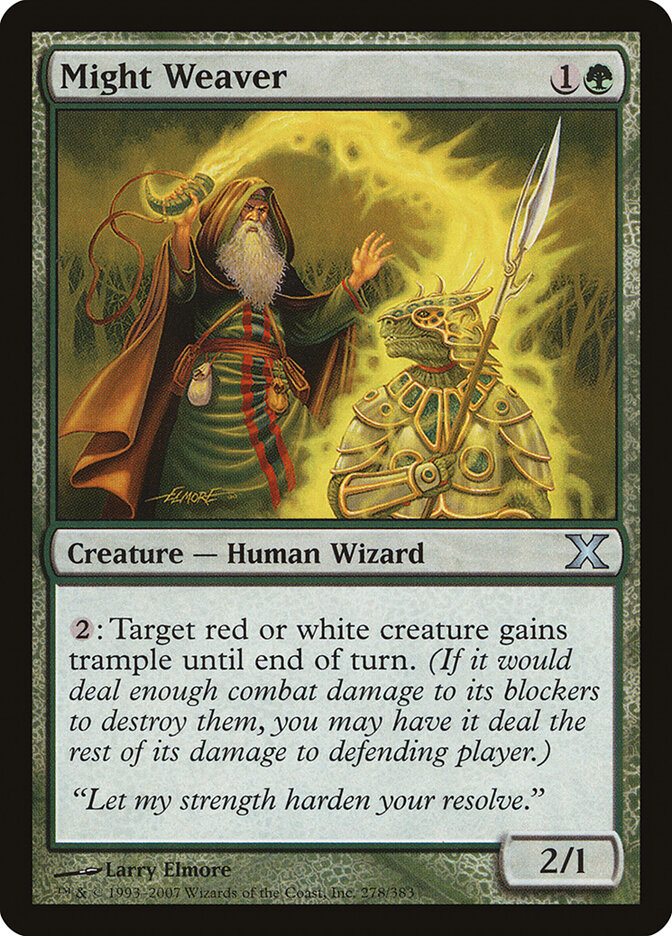 Might Weaver card front