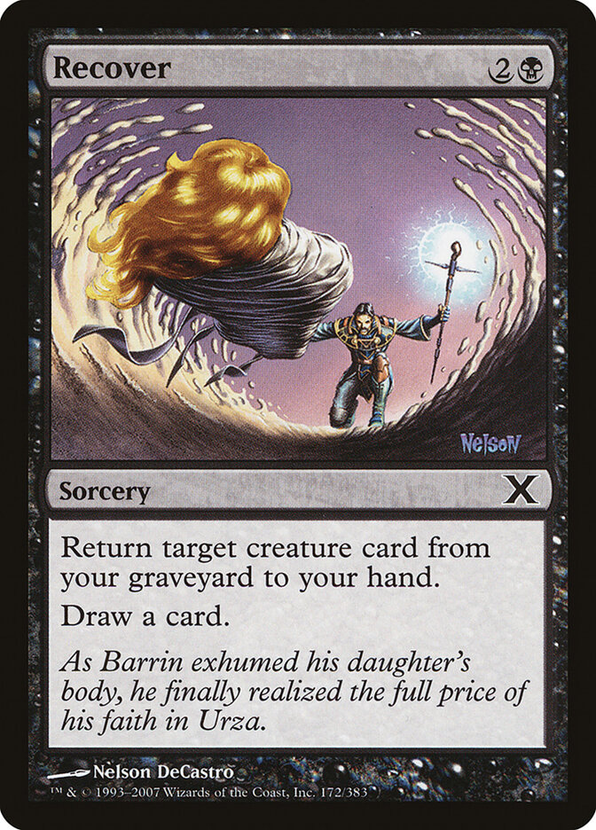 Recover card front