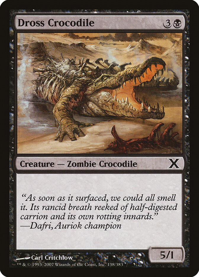 Dross Crocodile card front