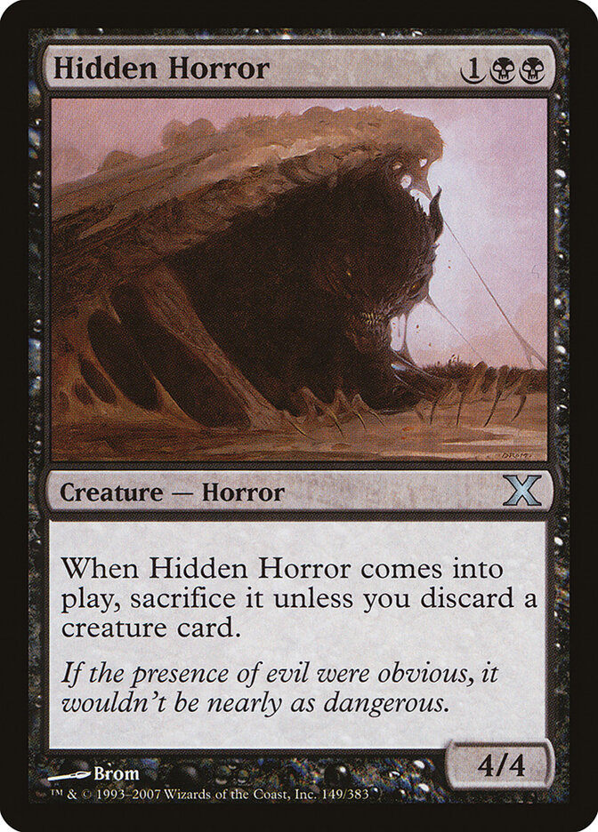 Hidden Horror card front