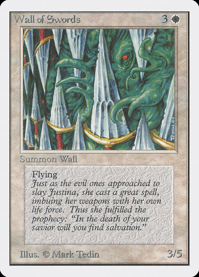 Wall of Swords card front