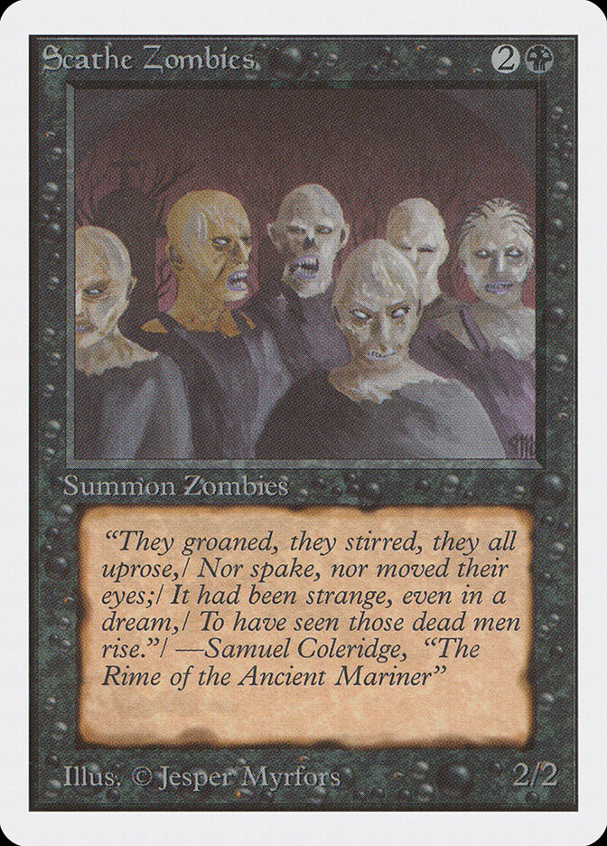 Scathe Zombies card front