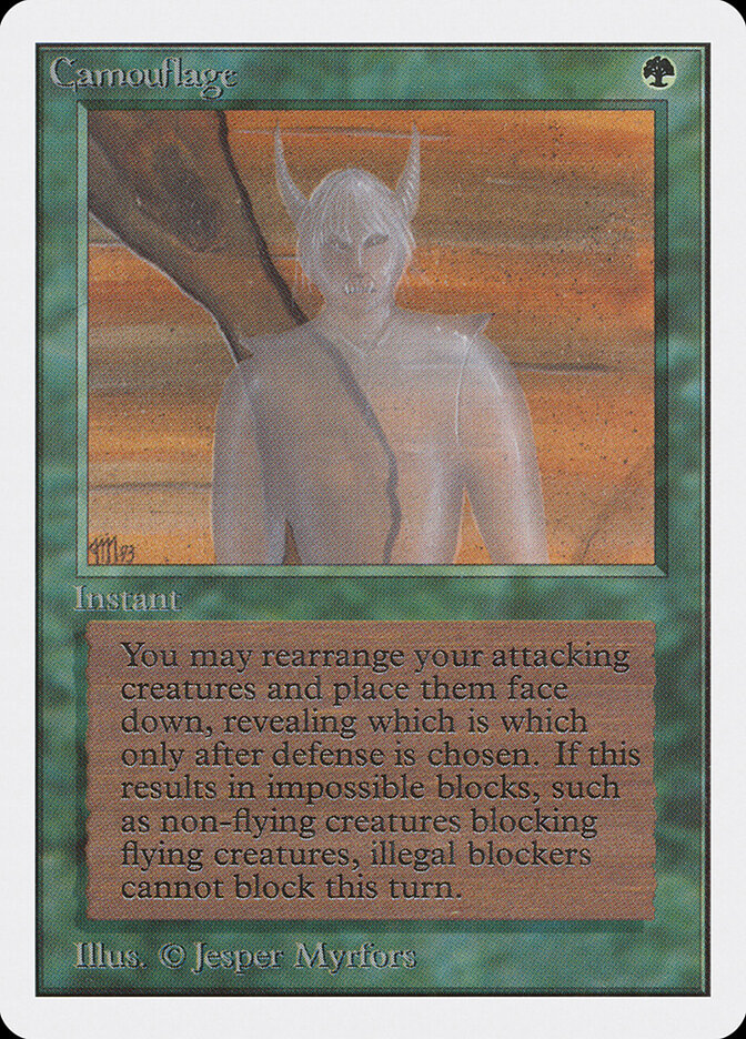 Camouflage card front