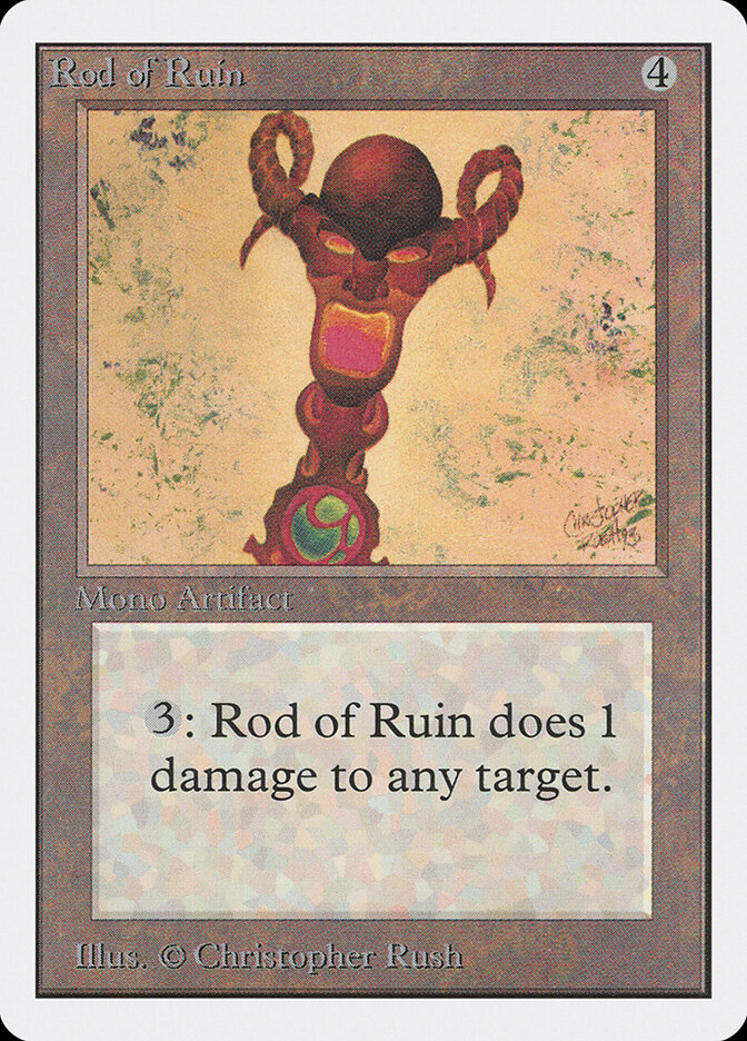 Rod of Ruin card front