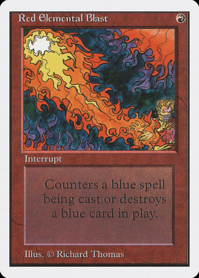 Red Elemental Blast card front