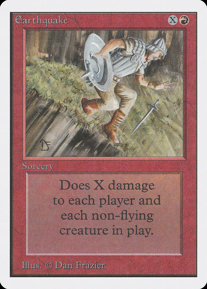 Earthquake card front
