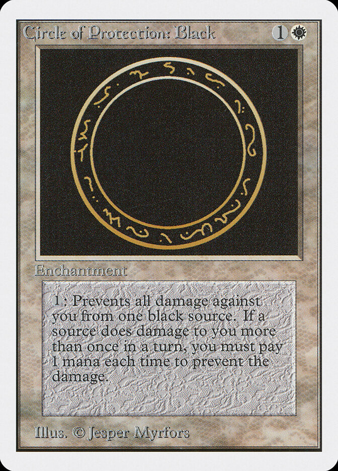 Circle of Protection: Black card front