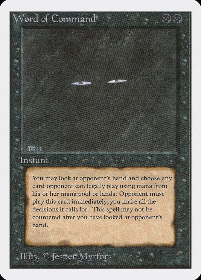 Word of Command card front