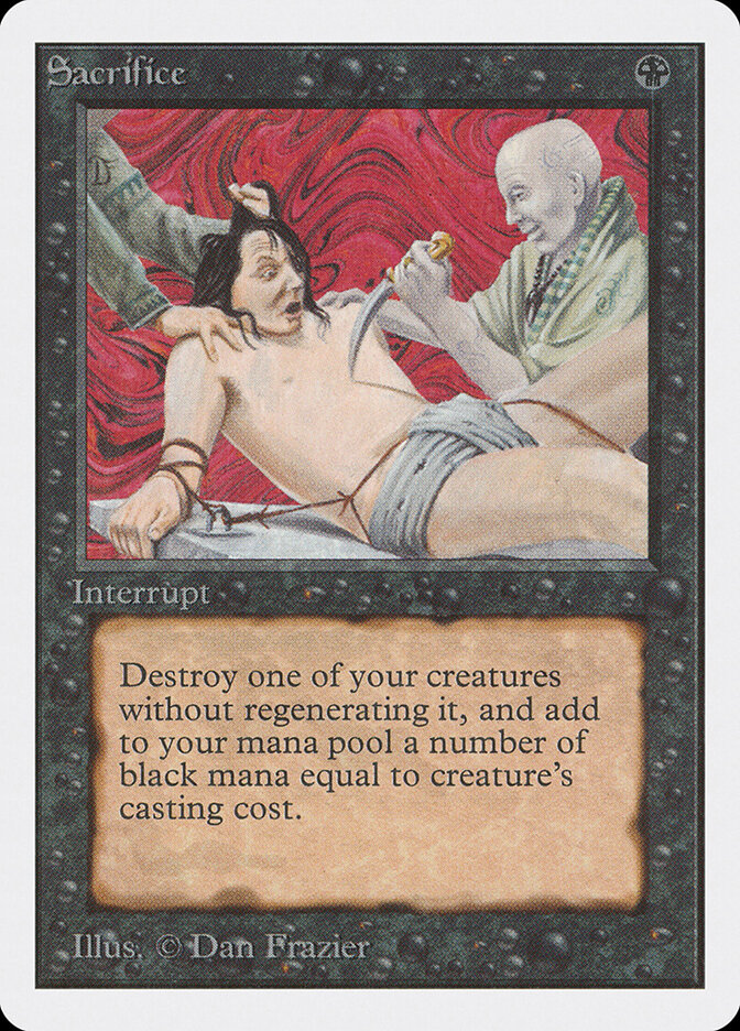 Sacrifice card front