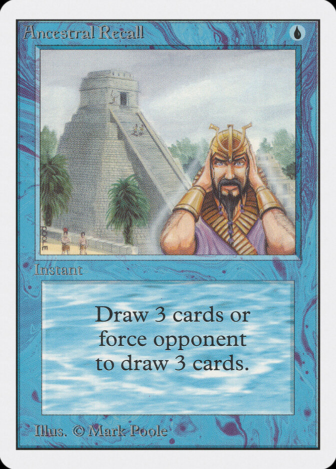 Ancestral Recall card front