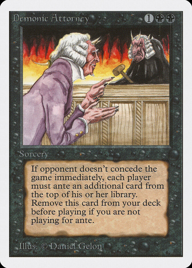 Demonic Attorney card front