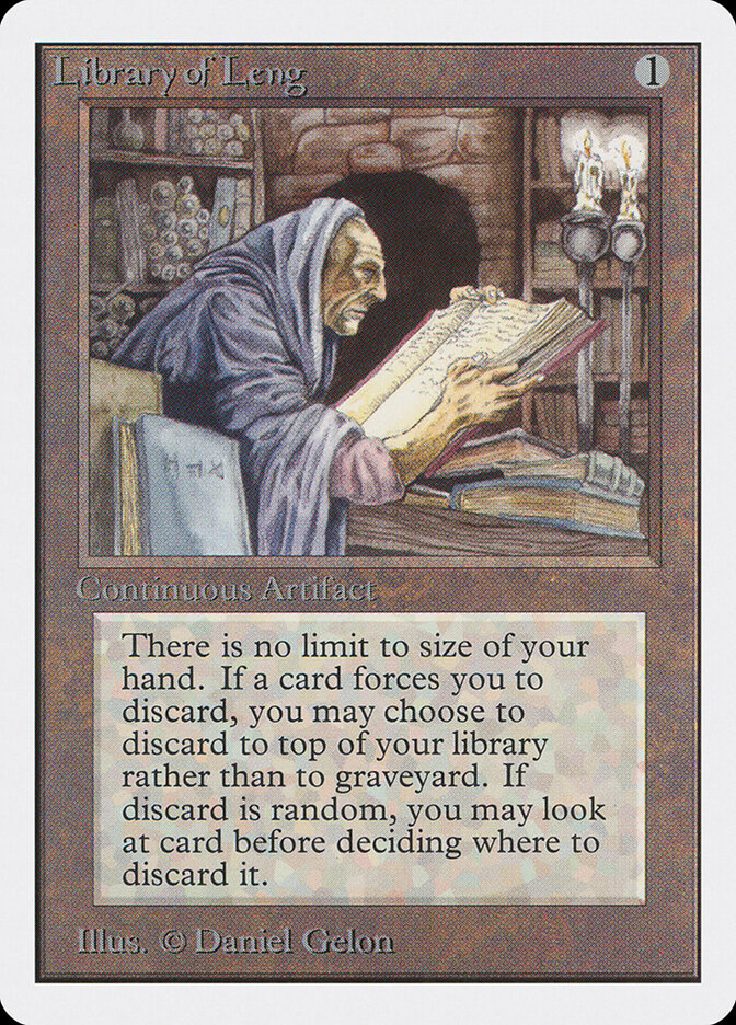 Library of Leng card front