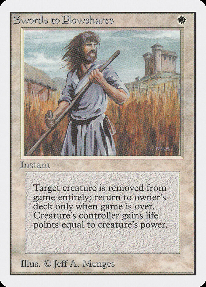 Swords to Plowshares card front