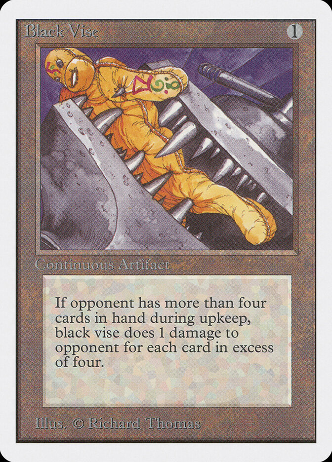 Black Vise card front