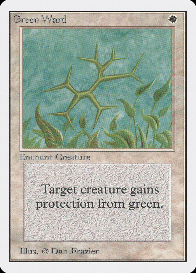 Green Ward card front