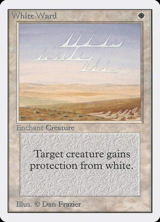 White Ward card front