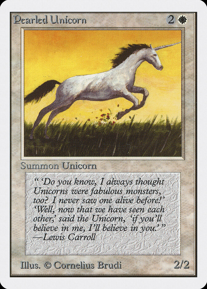Pearled Unicorn card front