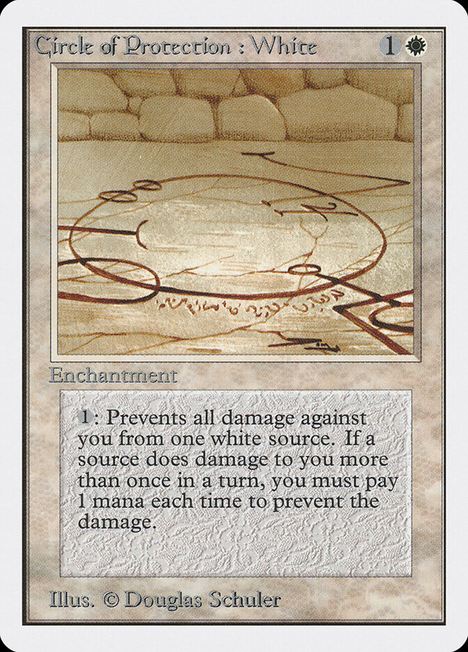 Circle of Protection: White card front