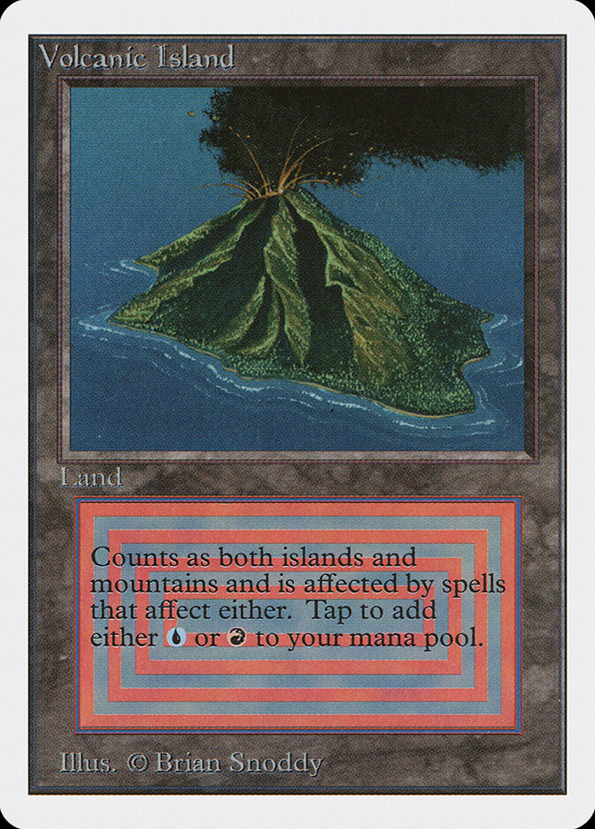 Volcanic Island card front