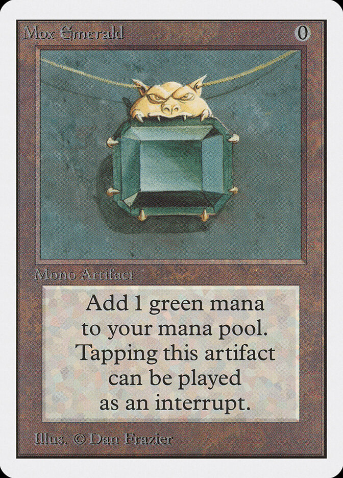 Mox Emerald card front