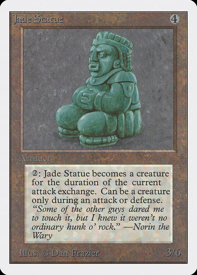 Jade Statue card front